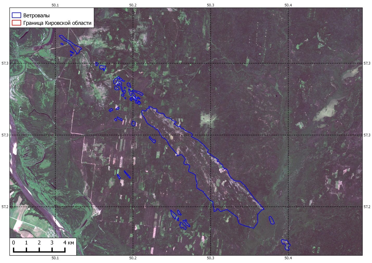 Благодаря космосъемке в Кировской области выявлены ветровалы площадью более 6,5 тысяч гектаров (анонс)