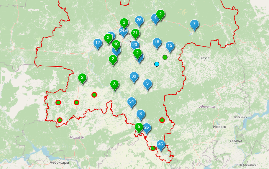 На Геопортале Кировской области обновили интерактивную карту газификации