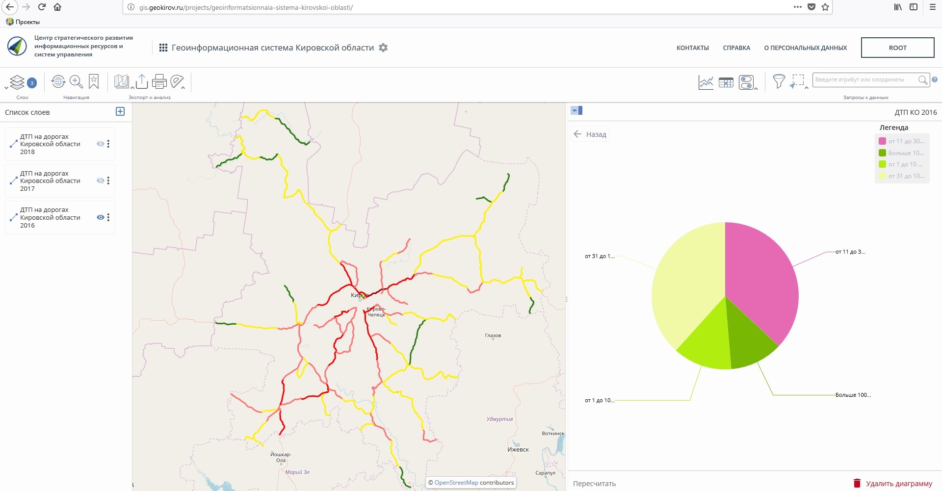 Геоинформационная система Кировской области переведена на новую платформу