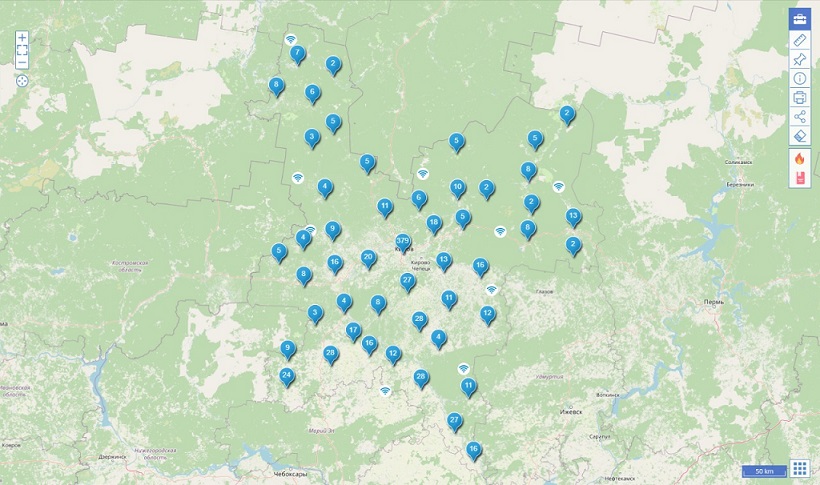Для кировчан доступна карта бесплатных Wi-Fi-точек